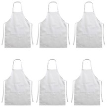 GOESUP 6 Pack Chef Apron Kitchen Cooking Apron with Two Pockets Baker Costume...