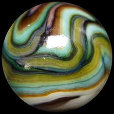 JABO Odyssey Marble Collector Series: Forest Green Swirls 0.731"