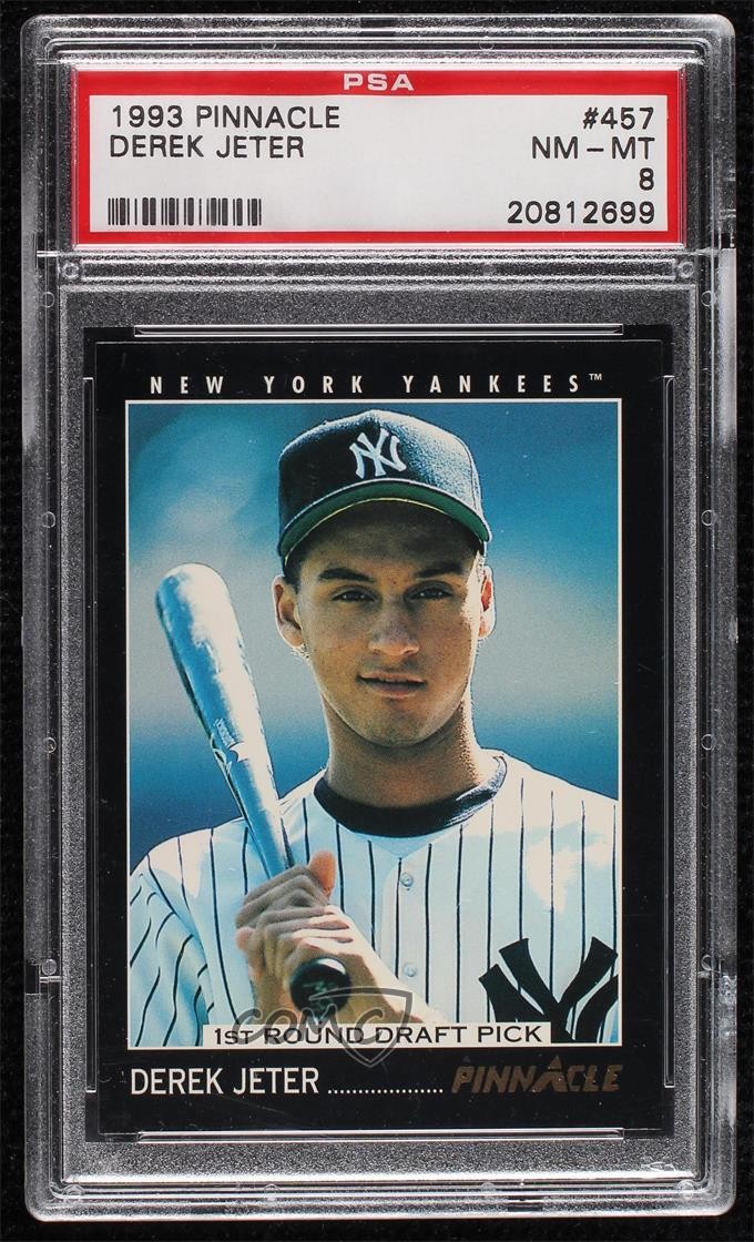 1993 Pinnacle 1st Round Draft Pick Derek Jeter #457 PSA 8 Rookie RC HOF 01az