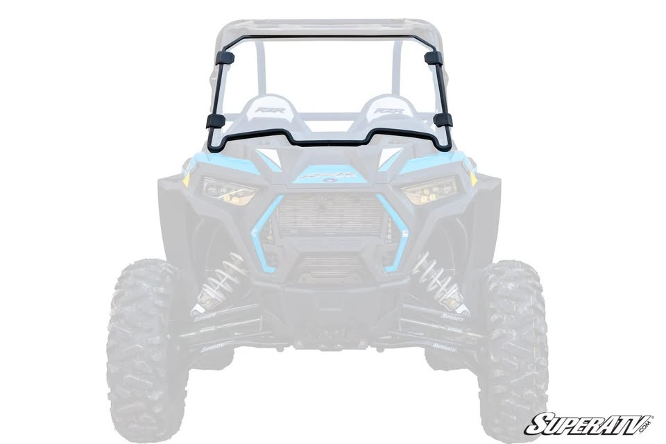 SuperATV Scratch-Resistant Vented Full Windshield for Polaris RZR XP 1000/Turbo