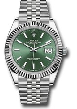 Rolex Datejust 41 Mint Green Index Dial on Jubilee 126334 Card 2024