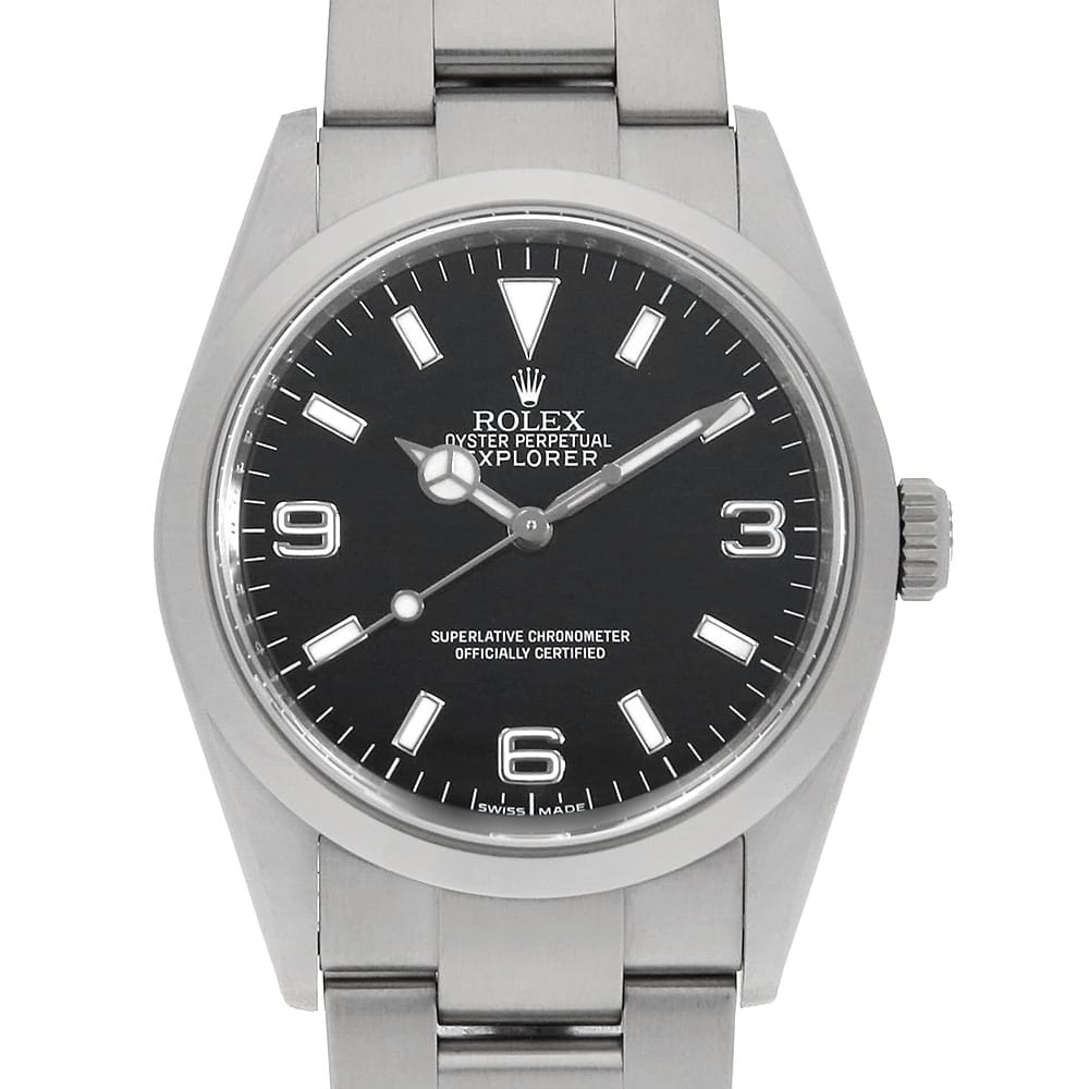 ROLEX Number black V mens 114270 I hand second Explorer - vintagewatches.pk