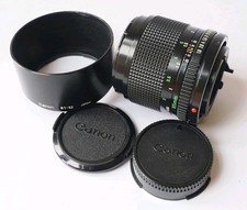Canon FDn 85mm f/1.8 Prime Portrait Lens + Original Caps + Hood - VGC