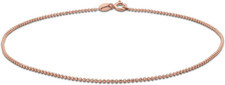 Sterling Silver 1Mm round Ball Bead Chain Anklet for Women, Size 9", 10" and 11"