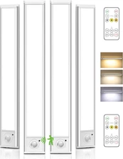 4Pack 12Inch under Cabinet Lighting, Rechargeable Motion Sensor Light Wireless I