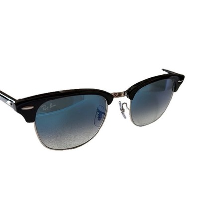 Ray-Ban RB3016 W0366 Clubmaster Sonnenbrille blaue Gläser schwarz Extra Link
