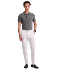 Tommy Hilfiger Mens Modern fit Dress Pants 38 / 34 White Solid Stretch Linen