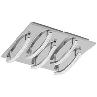 Chrom Durchsichtig Moderne Deckenlampe Deckenleuchte 2500Lm 5X4,3W/Led