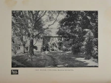 Antique Old Manse Concord Massachusetts Art Print 1902 Boston & Maine Rail Road