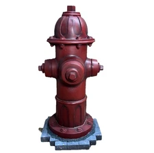 LULIND - Dog Fire Hydrant Garden Statue 14 Inch Firefighter Decor NIB