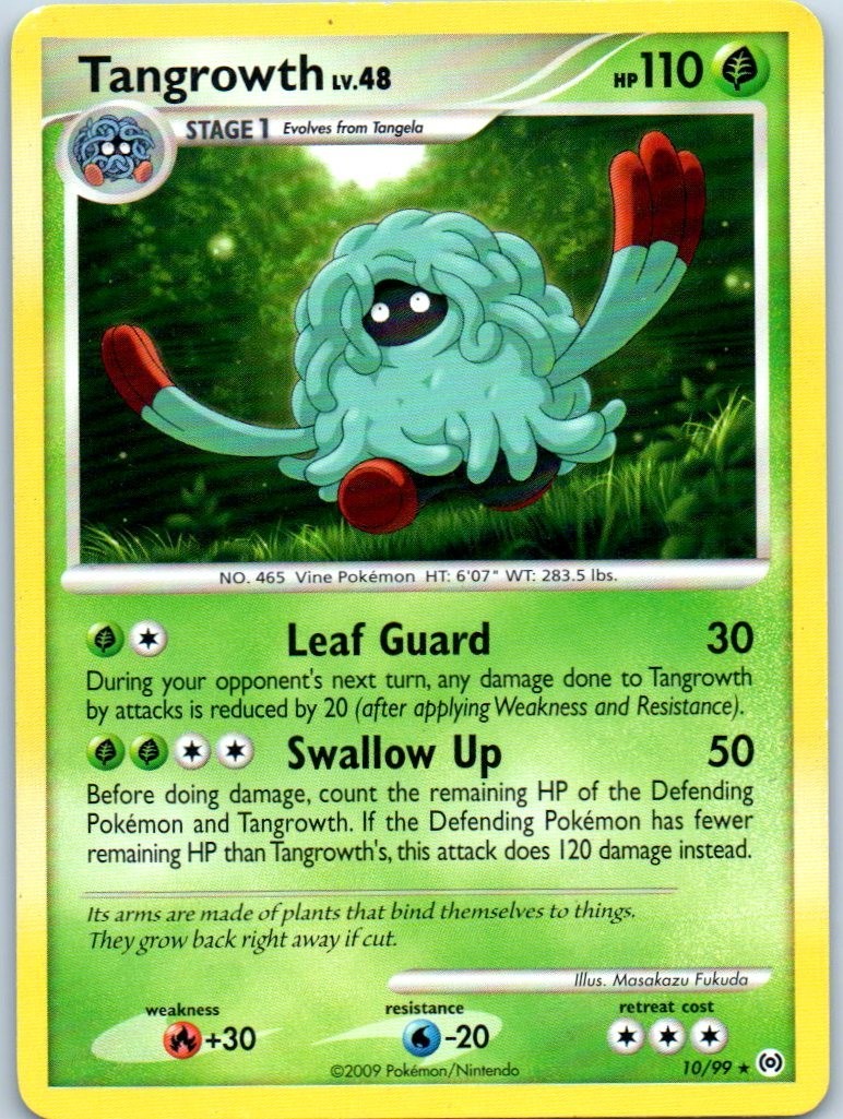 Tangrowth 2009 10/99 Rare Pokemon Trading Card Regular 