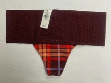 Aerie Cotton Cable Lace Thong Underwear