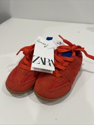 Zara Red Sneakers Kids USA 8 Red New