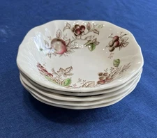 Set Of 5  New Vintage Johnson Brothers Ironstone Cereal Bowls 7" Harvest Time