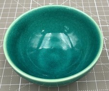 Vintage Asian Pottery Rice Bowl with Celadon Color Glaze w/ desirable crazing