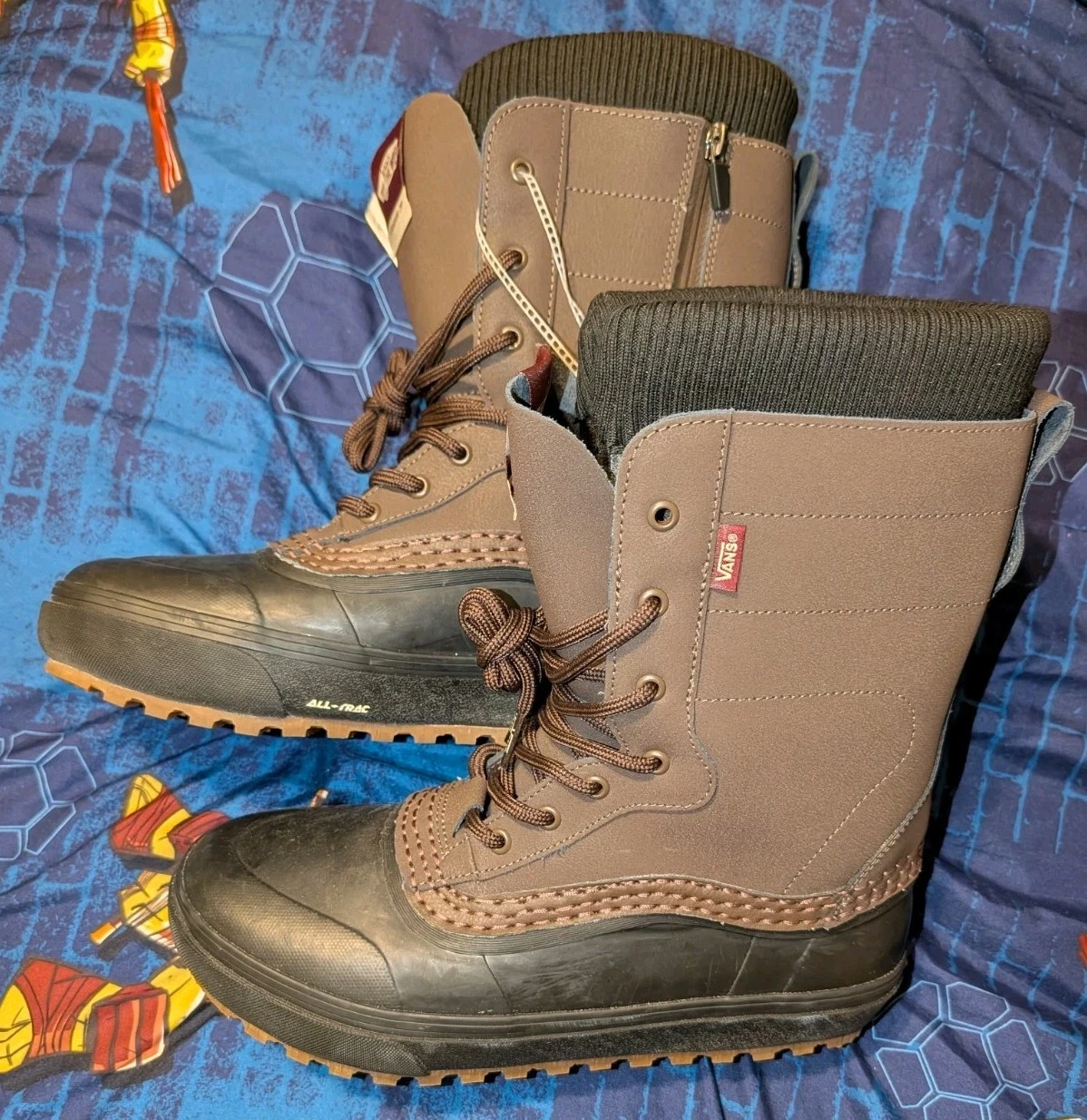Vans Snow Boots MTE Standard Zip Waterproof Insulated Men's Sz 9.5 Black Brown