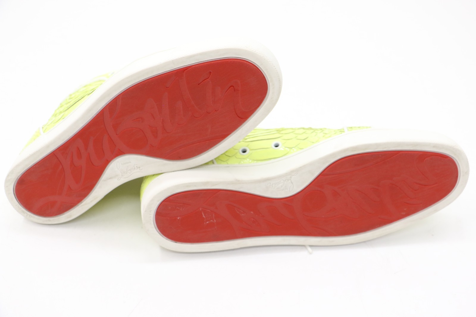 Christian Louboutin Python Trim Embellishment Sne… - image 13