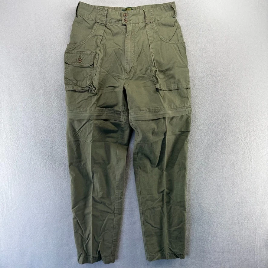 Vintage Cabelas pants Men's 34 fits 32x32 Green Convertible Cargo Hiking Fishing
Opens in a new wind