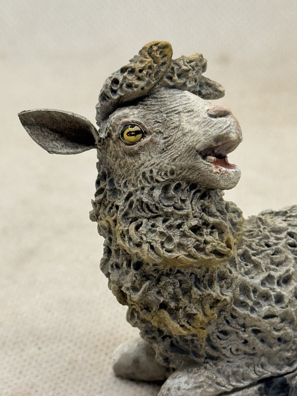 Neapolitan Nativity Animal Lamb Courtyard Nativity Art 6x9cm Design