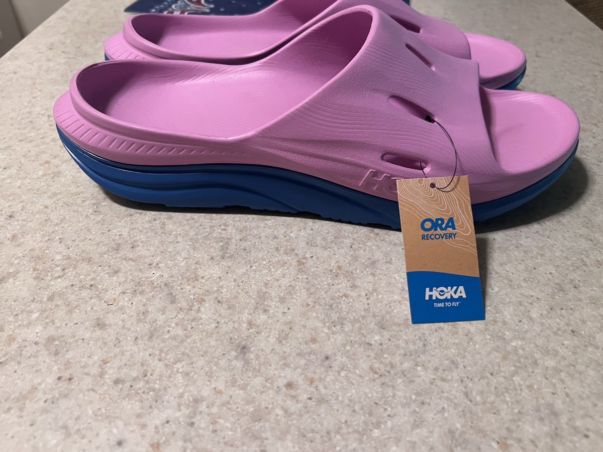 Size 13 - Hoka Ora Recovery Slide 3 Cyclamen / Costal Sky 