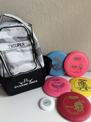 Dynamic Discs Trooper Disc Golf Backpack Bag + 6 Discs Marker *NICE*