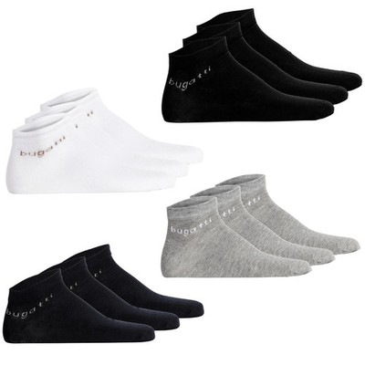 bugatti Herren Sneakersocken 3er Pack - Socks Soft Cotton Uni Basic