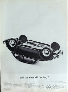 Volkswagen Beetle Original 1965 Vintage Print Ad Wall Art