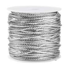 50m Polyester Braided Metallic Cord for Weave Jewelry Making Knotting DIY Crafts
