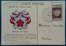 France, carte premier jour n°668, journée du timbre 1944, Avignon