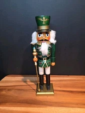 Vintage German Wooden Nutcracker 12" Figure Christmas Decor EUC