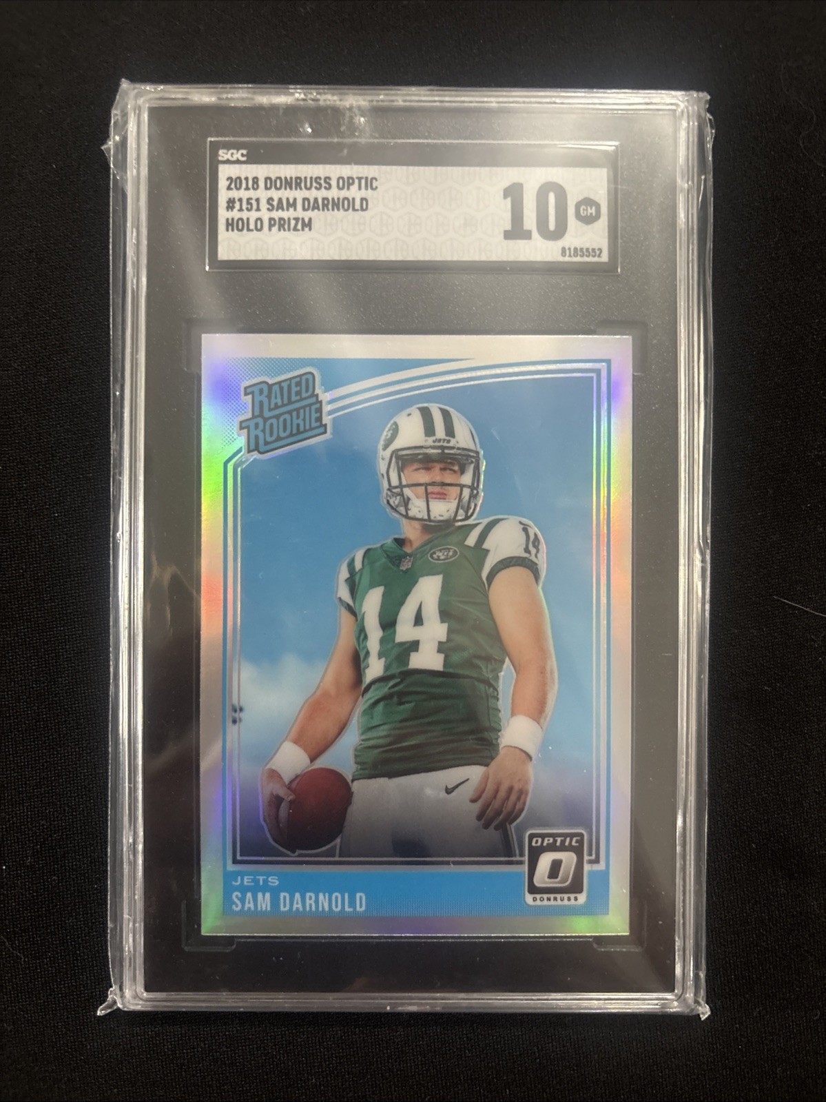 2018 Donruss Optic - Rated Rookie Sam Darnold #151 Holo Prizm (RC) SGC10 POP3!