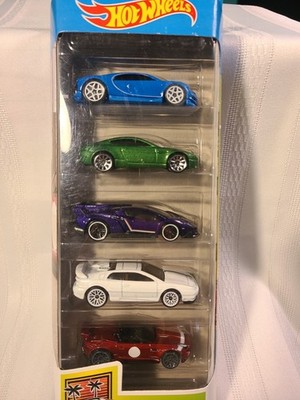 Hot Wheels 2020 Exotics 5 Pack. Includes BUGATTI