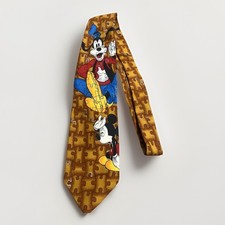 Vintage Disney Mickey Goofy Krawatte Puzzle 90s Y2K