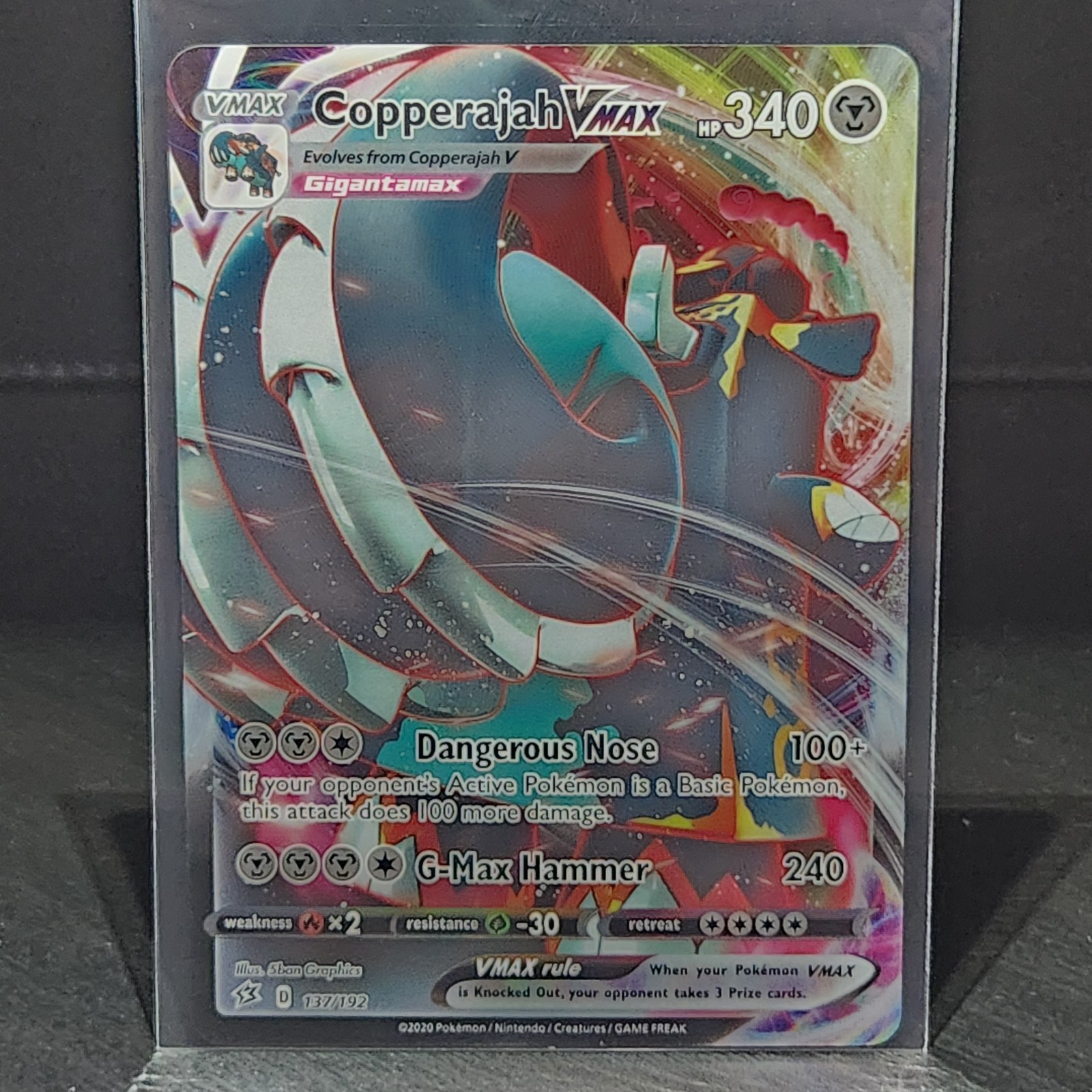 Copperajah VMAX 137/192 SWSH Rebel Clash: Ultra Rare Holo - Near Mint