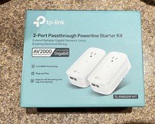 TP-LINK TL-PA9020P KIT AV2000 2-Port Gigabit Powerline Starter Kit Open Box