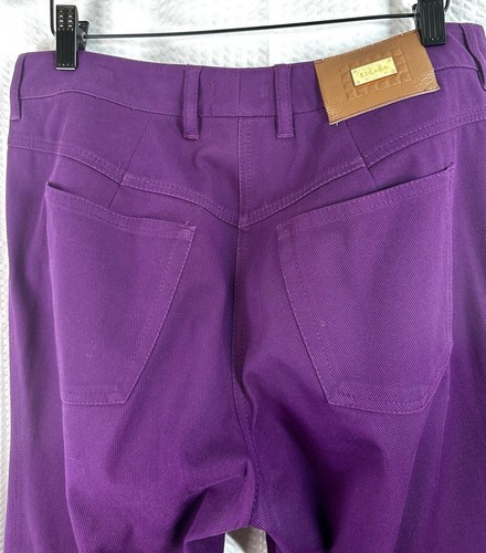 Escada Straight Leg Purple Twill Pants Women’s EU 42 / US Large - Picture 7 of 15