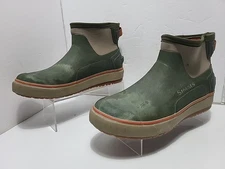 Simms Challenger 7" Deck Boots Mens Size 10 Green Nice Condition 