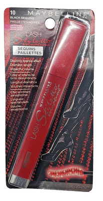 Maybelline New York Lash Stiletto VOLUMPTUOUS Sequins Mascara-10 BLACK SEQUINS