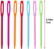 10 Plastic Sewing Needles 2.7 Inches Knitting...