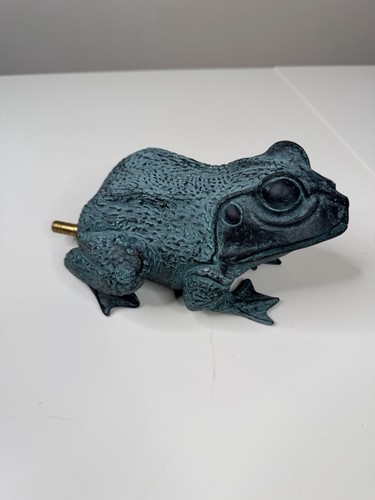 Frog Statue Pond Spitter Decorative Garden Feature Polyresin 9" Water Fountain