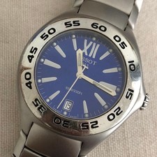 Tissot S463 563 Blue Dial Quartz Watch 39mm Wrist 18cm Pre-owned