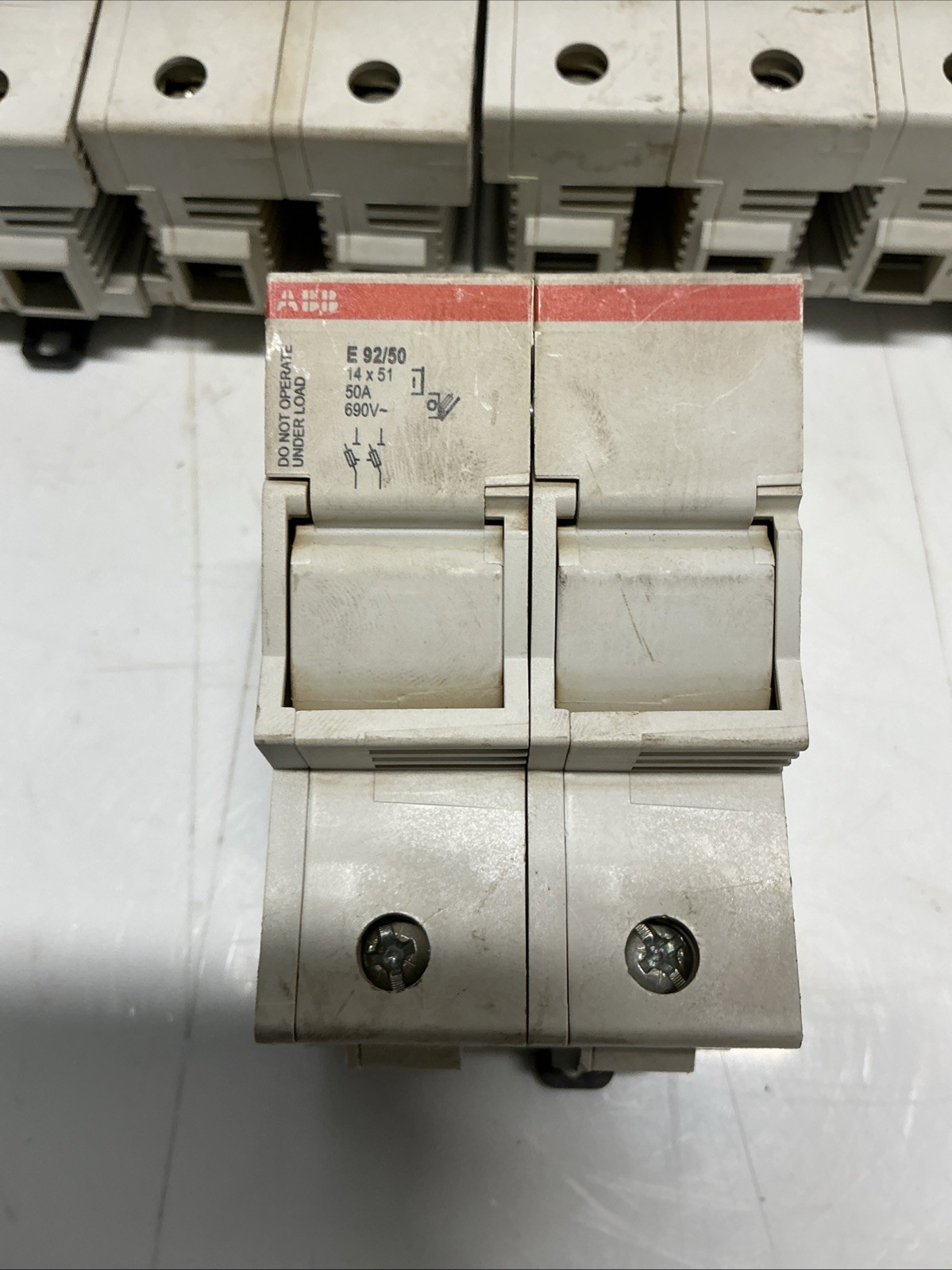 (Lot Of 5) ABB E92/50 Fuse Holder 2 Poles AC-873