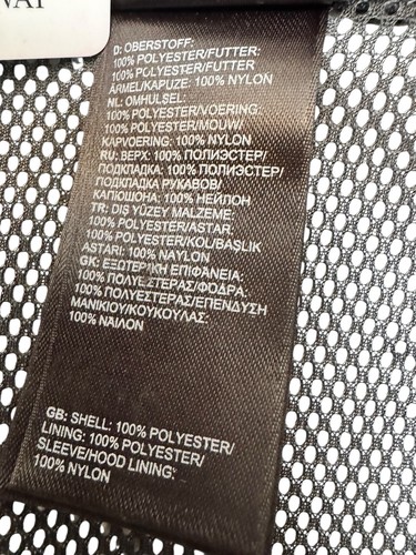 The North Face Dry-Vent Hooded Rain Jacket Boy's sz Large 14/16 Gray/Black Logo - Picture 6 of 15