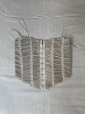 White Strapless Corset Top