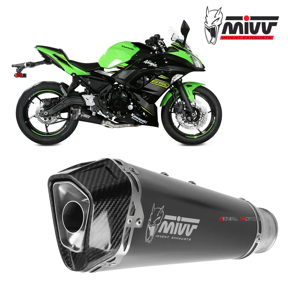 Mivv Complete Exhaust Delta Race Black Inox black KAWASAKI NINJA 650 2017 2023