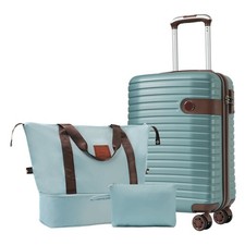 3 Piece Luggage Set, 20" Carry-on Suitcase with TSA Lock and Spinner Wheels