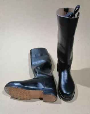 Handmade German M39 Jack Long Boot. With Leather Sole Hobnails And Iron Heel