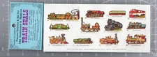 1975 Train Seals Sticker Packet Merrimack Publishing Locomotive Set
