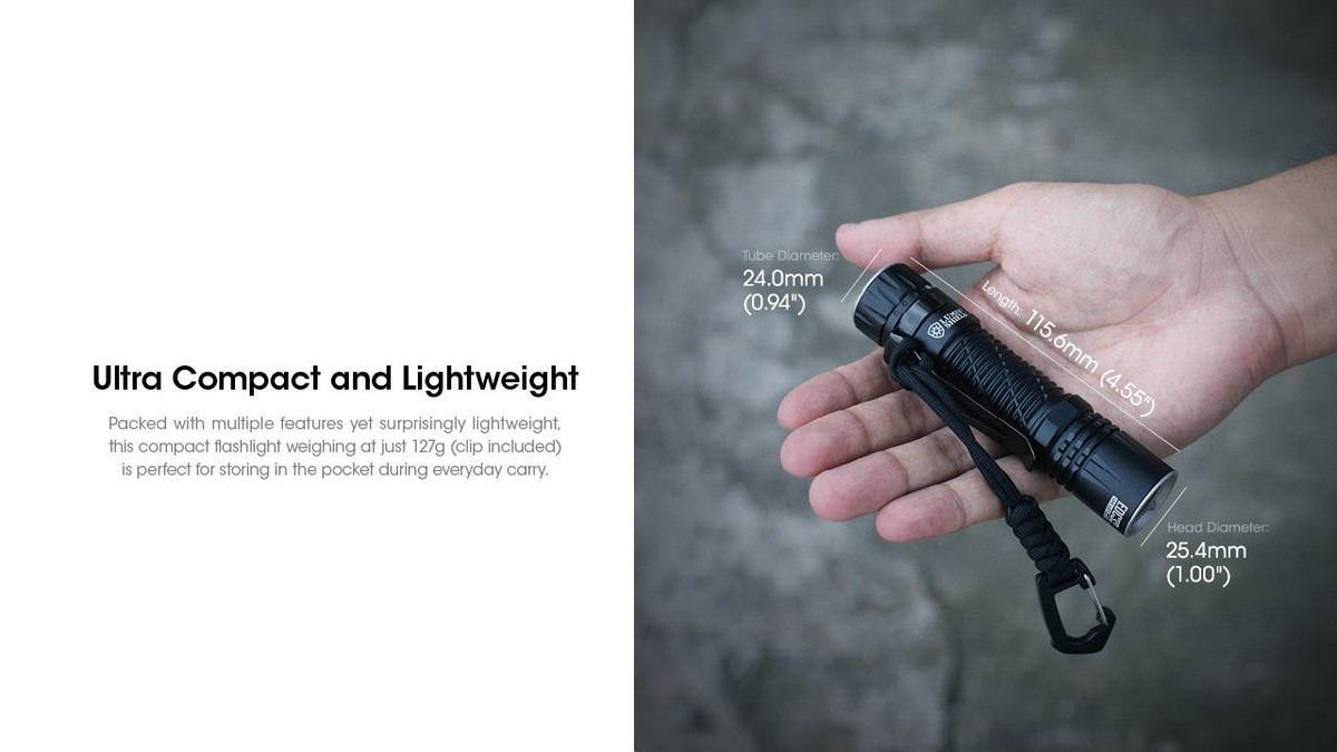 Nitecore EDC33 4000 Lumen Rechargeable EDC Flashlight w/ 3Amp USB