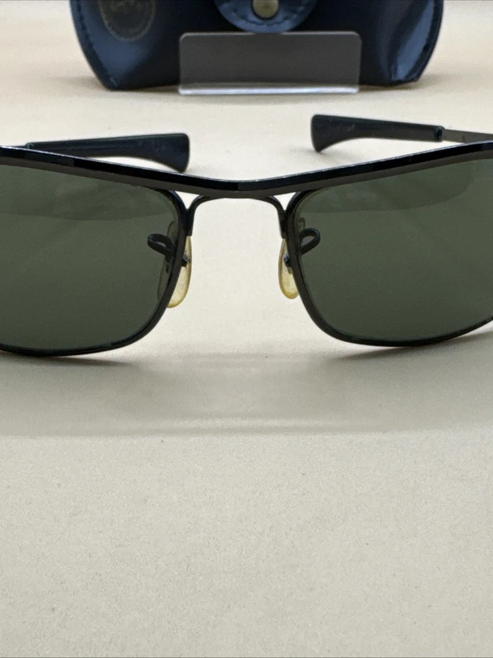 Vintage B&L Ray Ban USA Olympian W0646 Black Frame Sunglasses With Case - Image 3 of 4